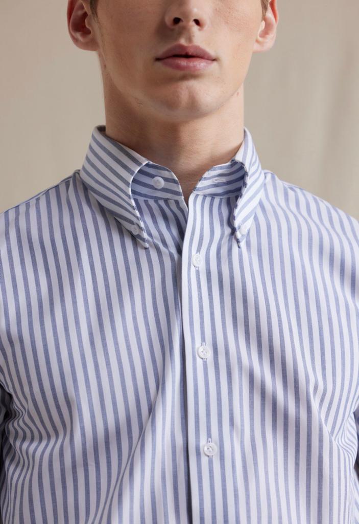 Button Down Shirt - Blue Stripes